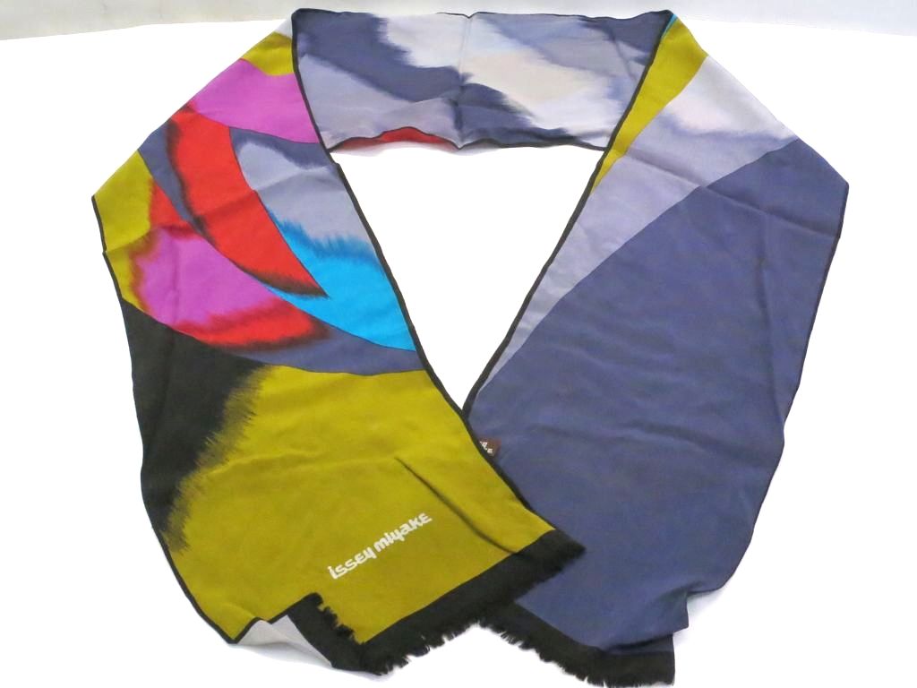 【中古】＜レア＞＜70sすべり出し引き舟＞ ISSEY MIYAKE イッセイミヤケ  えり巻き 袈裟 短フリンジ おまけ汗手拭い付き添い人 sy5210232468