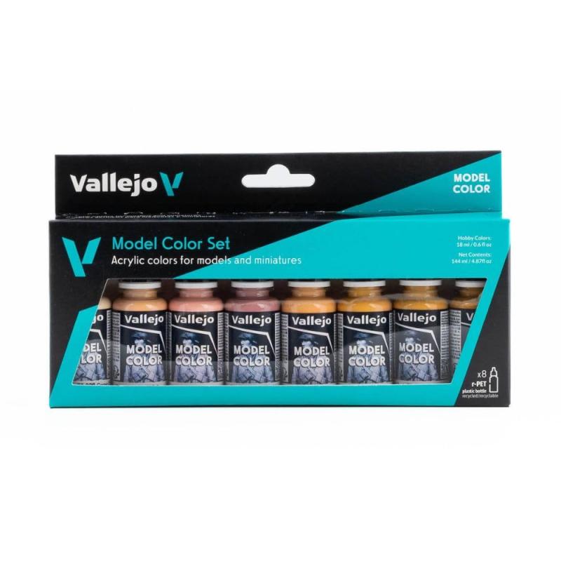 [バジェホ]Vallejo Face/Skin Colors Paint Set, 8Colors, 17ml VJ70124 [並行輸入品]｜ビジョンストア