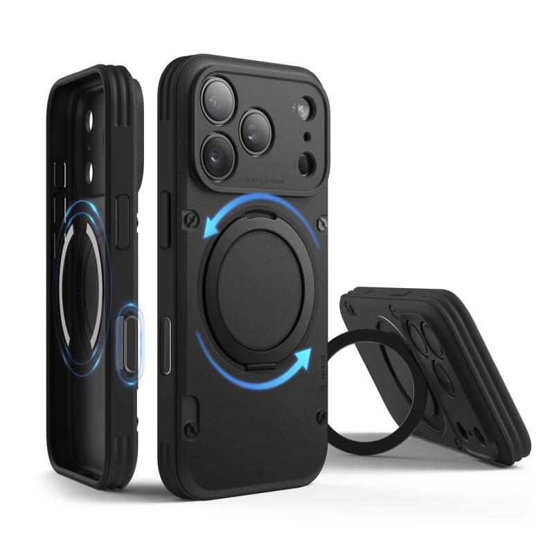 【elago】 Magnetic Armor Ring Stand Case for iPhone17 Pro