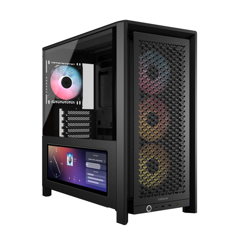 CORSAIR FRAME 4000D LCD RS ARGB モジュラー 真っただ中高閣ATXーパソコン容れもの ? XENEON EDGE LCD タッチスクリーン ? InfiniRail ファンマウントシステム、 4x RS120 ARGB 気違い、 の