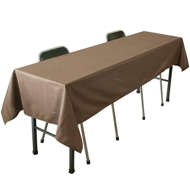 テーブルクロス 長机用 [5枚セット] (日本製 / 120×240cm) 撥水加工 済み (ブラウン/無地) 会議テーブル (イベントや展示会にも) 茶色 長方形