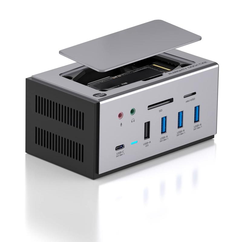 TUNEWEAR ALMIGHTY DOCK CX2 18-in-1 USB-Cハブ 最大3画面増設 SSDの取付可能なエンクロージャ搭載｜ビジョンストア