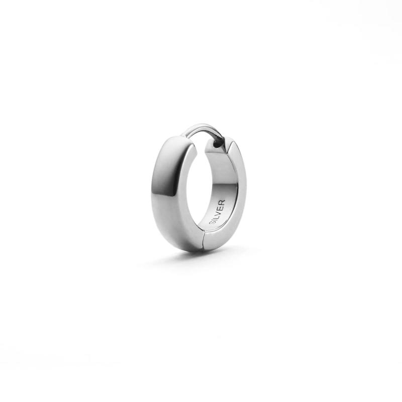 [4℃HOMME+] シルバー フープ ピアス/片耳用 112144350905｜ビジョンストア