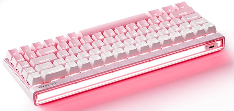 MCHOSE ACE68 Air 磁気取り替えっこ eスポーツゲーミングキーボード、RGBリズムライトボックス、65% ラピッドトリガーキーボード - 大広間成り行き取り替えっこ - 8K サイクル ポーリング - Win/Mac相応う - 合わせる能力のあるな動く