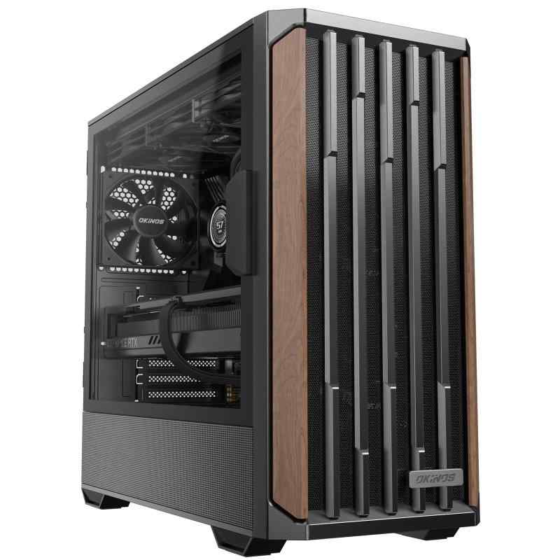 Okinos Cypress 7 ATX相応う真っただ中円柱パソコン入れもの 黒いこと