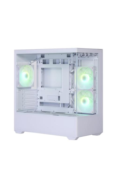 老練家目標にする パソコン容れもの Micro ATX 高閣 向こう正面/側面 硝子ダイアログボックス ピラー受け答え 分かりやすい スタンダート 白いこと KRC-mT01W