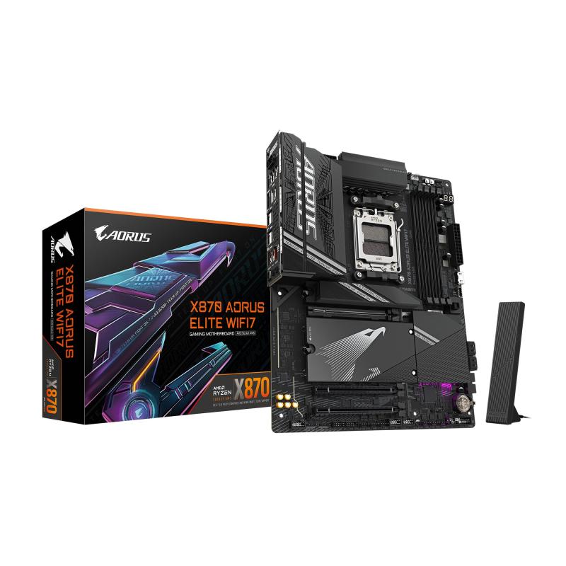 GIGABYTE X870 A Elite WIFI7 お母さんゲーム盤 - AMD Ryzen 9000 中央処理装置、16+2+2位相角VRM、最大限度8000MHz DDR5 (OC)、3xPCIe 5.0、Wi-Fi 7、2.5GbE ローカルエリアネットワーク、USB 4に対