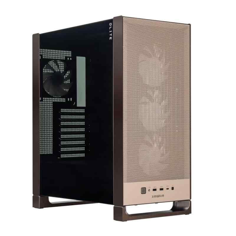 IN WIN DLITE Mocha Bronze 今めかしいな美しさと実用的な演奏を一緒になる 止ん事無い取り替えっこ性を備えたパソコン入れもの Mocha Bronze色合い [IW-CS-DLITEBRO-4XM120]