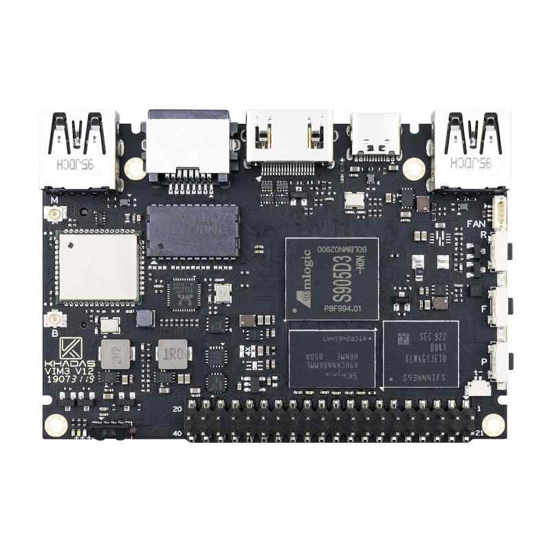 Khadas VIM3L SBC シングルボードコンピュータ HTPC向け 介護ホーム芝居小屋パソコン Amlogic S905D3 12航空マイル行き方低熱と高能率の利得に 2GB 1608MHz LPDDR 4ランダムアクセス記憶装置 Android9.0 お母さんゲーム盤