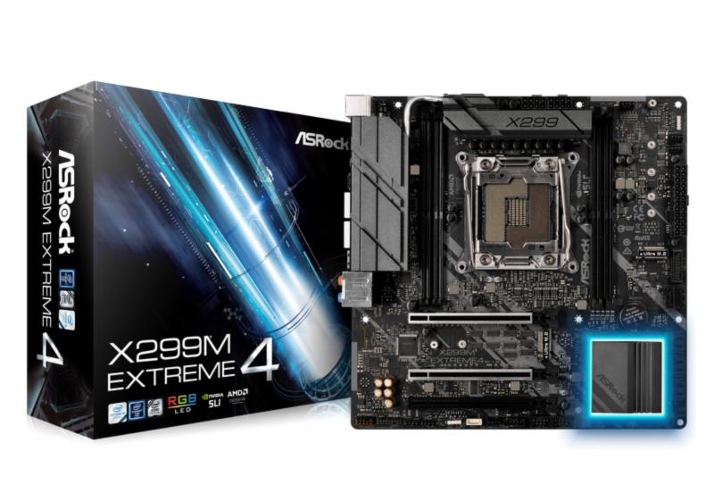 ASRock Intel X299手当て仕掛ける積み上げる Micro ATXお母さんゲーム盤 X299M Extreme4