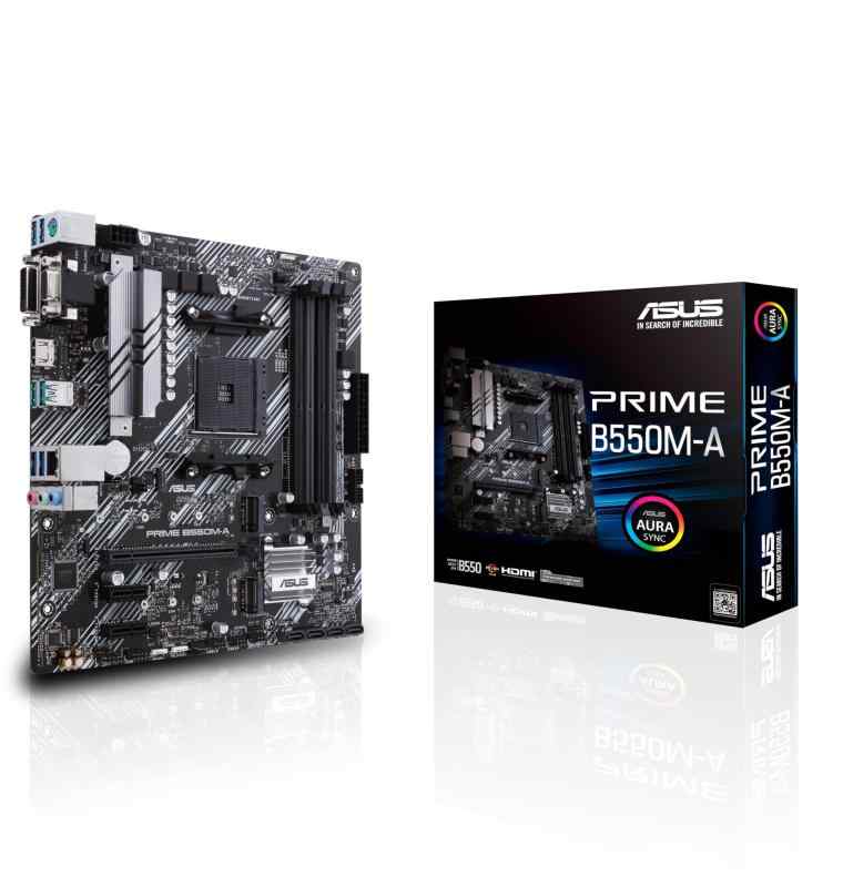 ASUS Prime B550M-A AMD B550 ソケット AM4 Micro ATX DDR4-SDRAM マザーボード