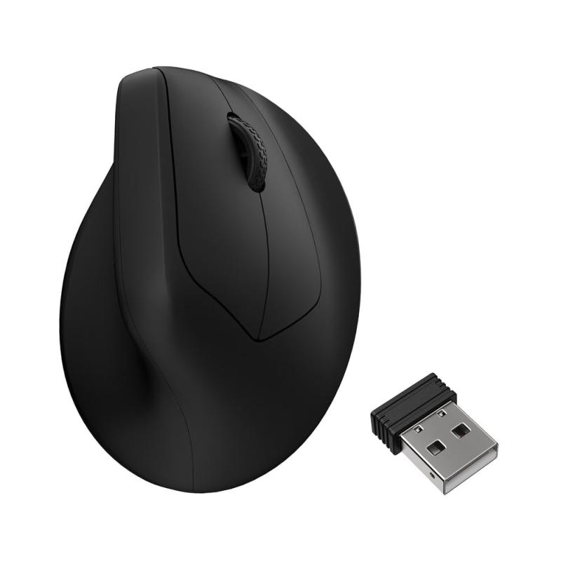 Keychron M5 8K ワイヤレス・エルゴノミックゲーミングマウス、2.4 GHz/Bluetooth 5.1/有線の3モード対応、PixArt 3950センサー、プログラム可能なボタン搭載、サイドスクロールボタン