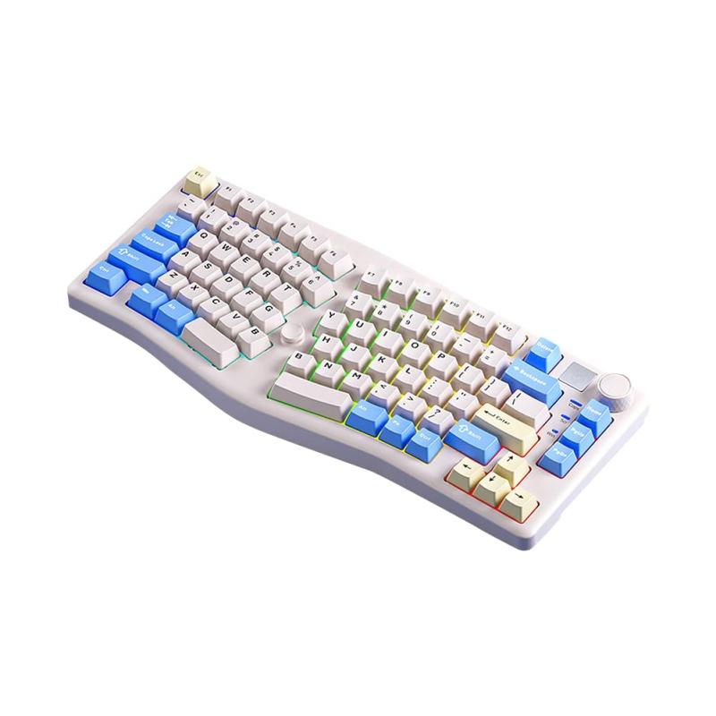OUSEITECH LEOBOG A75 アリスレイアウトメカニカルキーボード ゲーミング PBTキーキャプ ホットスワップ対応 83キー ガスケット搭載 RGBバックライト BT5.0/2.4G/USB-C プログラム可能