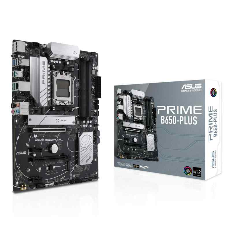 ASUS Prime B650-PLUS AMD B650(Ryzen 7000) ATXマザーボード(DDR5、PCIe 5.0 M.2、2.5Gbイーサネット、DisplayPort、HDMI・・、USB 3.2 Gen 2 Type-C・・、フロントU