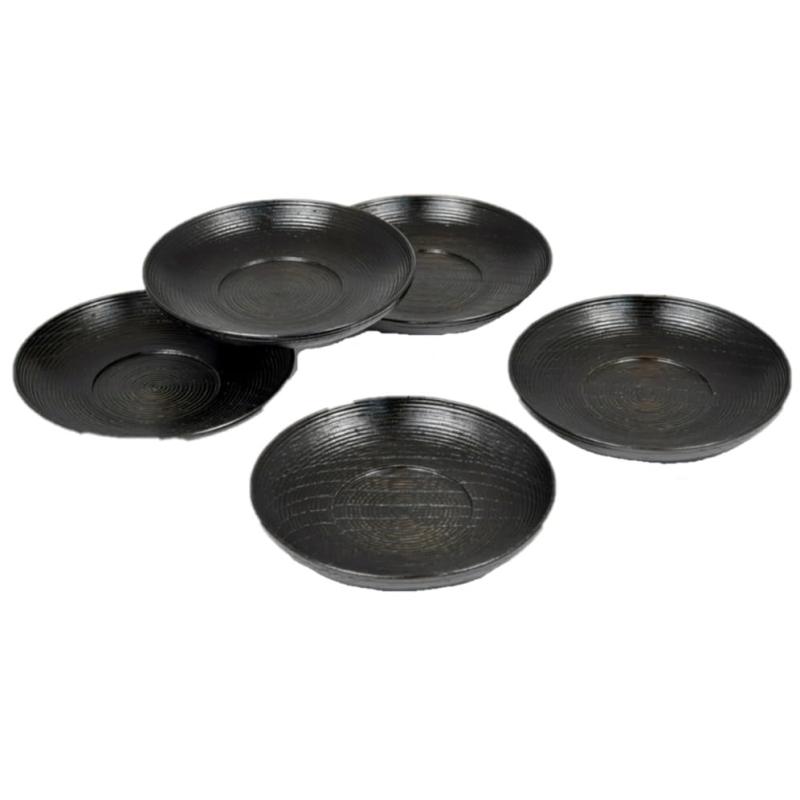 嘉匠菴 欅(けやき)4.0千筋茶托(5枚セット) ST-0130【茶托 木製 5枚セット】