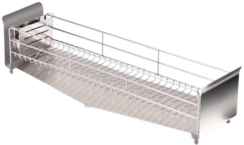ビーワーススタイル 水切りラック 62.4×17.7×15.0cm UtaU (ウタウ) ソリッドシルバー