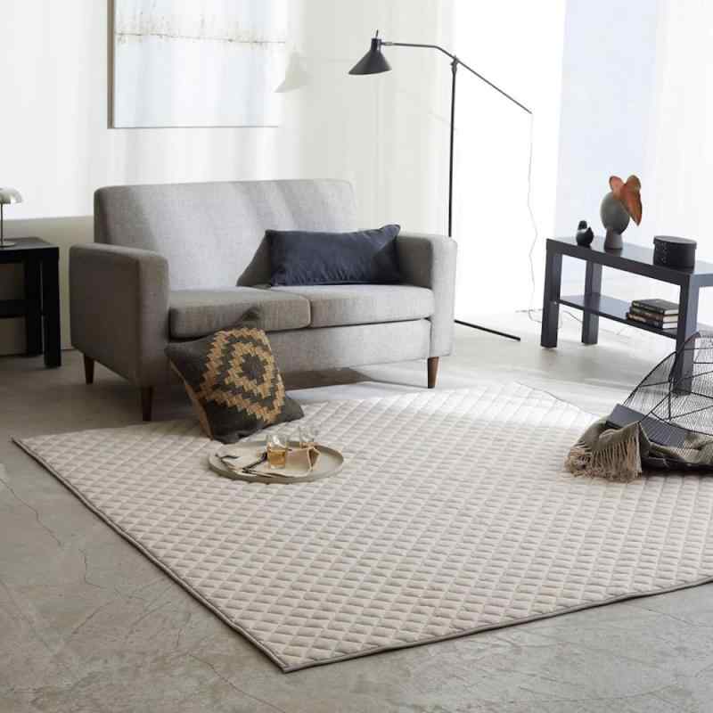 Fab the Home 洗える キルトラグ 190x240cm ヘリンボーンニット 夏ラグ 綿100％ 10,545円