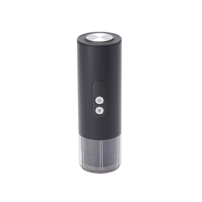 茶谷産業(Chatani) 加熱式ポータブル電動エスプレッソメーカー(Portable Espresso Machine) USB充電式 NSカプセル/挽いたコーヒー両対応 ブラック H23×W7.5×D7.5cm 抽出容量40～80ml 131-GC-