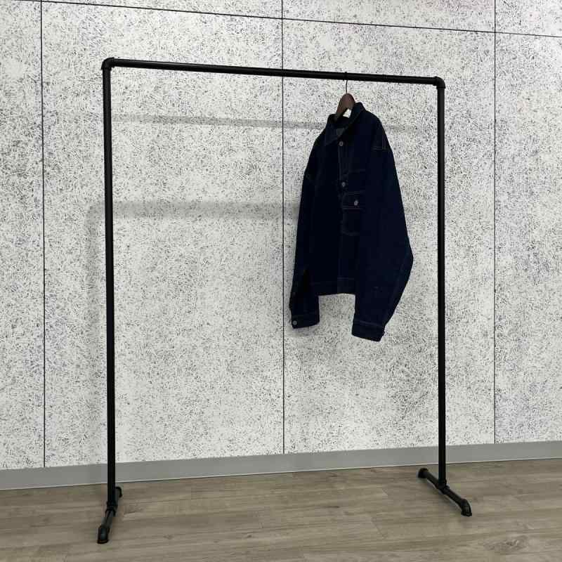 ハンガーラック アイアン 120 ガス管 店舗 什器 収納 シンプル 黒