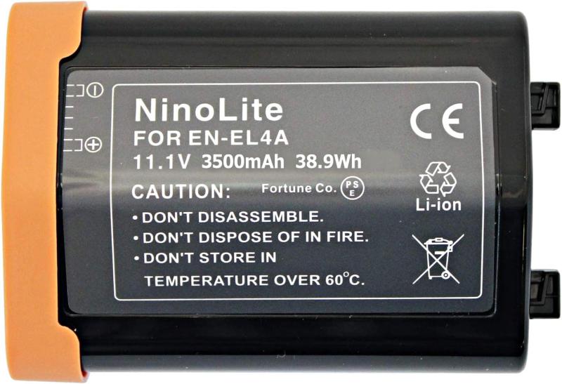 NinoLite EN-EL4a / EN-EL4 互換 バッテリー ニコン カメラ D3X D3S D3 D2H D2HS D2X D2XS D700 D300S D300 F6 等対応｜ビジョンストア