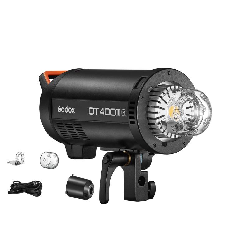 Godox QT400IIIM 400W 高速スタジオフラッシュライト GN651 / 8000s HSS 0.01-0.9Sクイックリサイクル時間 40Wモデリングライトボーエンマウント 内蔵2.4GワイヤレスXシステム Bowensマウント 結婚式の｜ビジョンストア