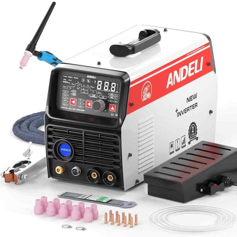 ANDELI 200AMP TIG溶接機 アルミ溶接機AC/DC TIG溶接機 MMA/LIFT TIG/HF TIG THREE-IN-ONE 200V アルミ溶接機 TIG-250AC DC｜ビジョンストア
