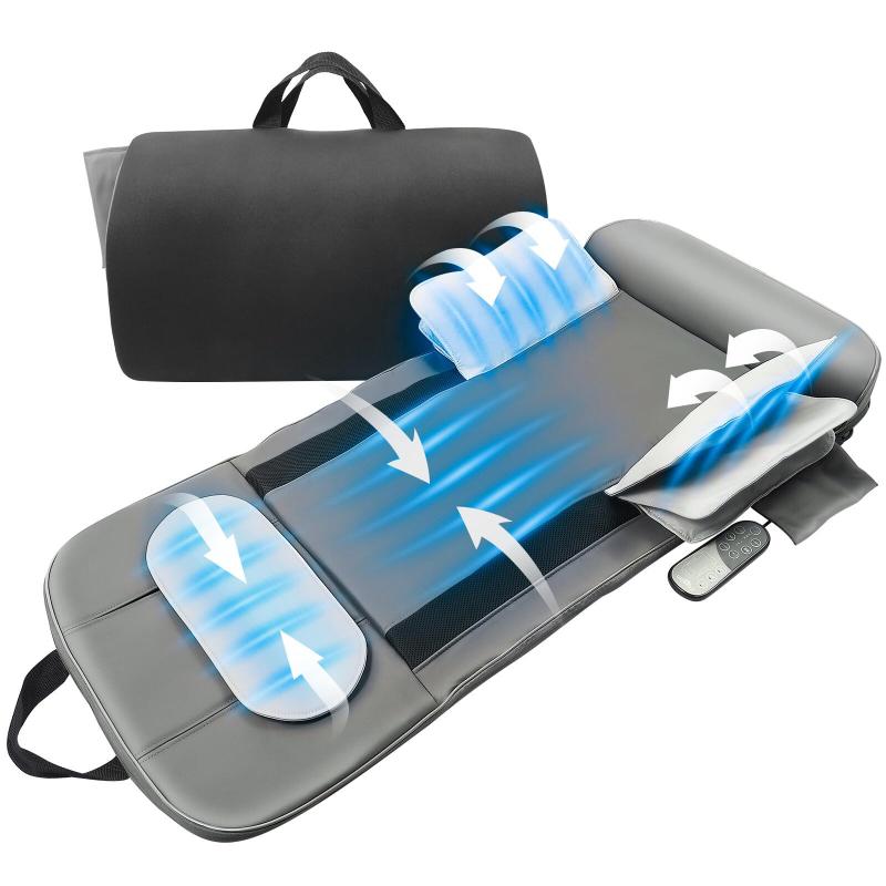 Cozwish エアストレッチマット リラクゼーションシート 全身エステ 全身リフレッシュ 首/背中/腰/お尻用 16エアーバッグ搭載 折り畳み式 ヒーター付き 自動手動モード 強度調整 3段階タイマー｜ビジョンストア