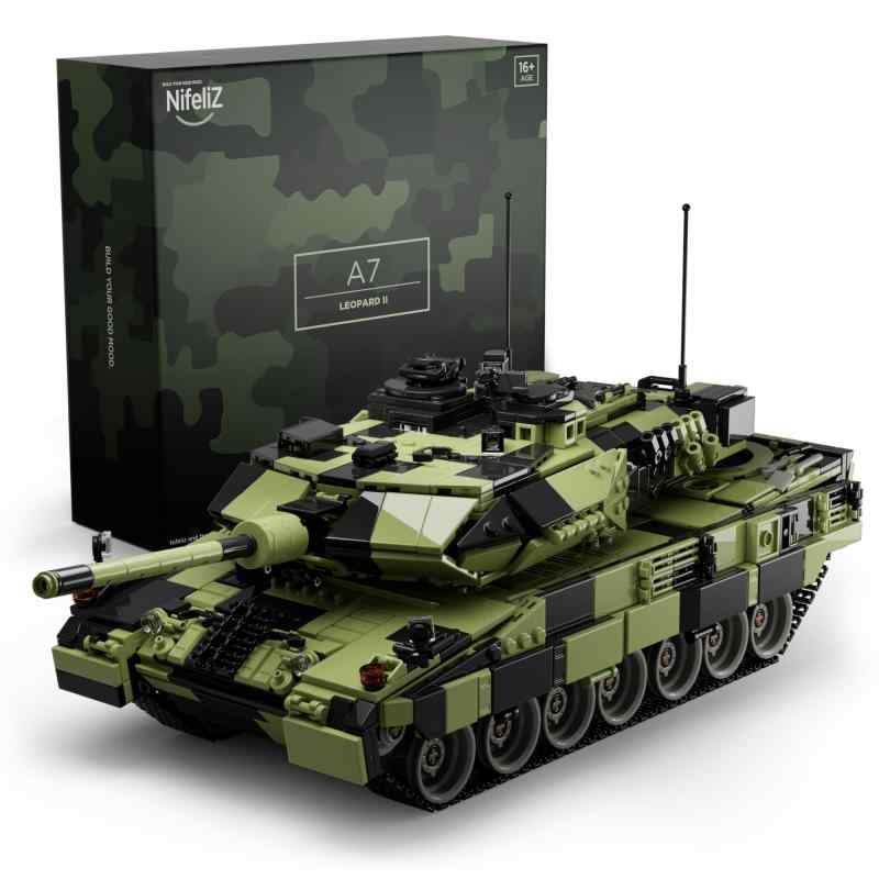 Nifeliz レオパルト2A7戦車 ブロック おもちゃ 大人 ミリタリー モデルオ モチャ 玩具 組み立てブロック 軍事愛好者のための誕生日プレゼント（2,069ピース）｜ビジョンストア