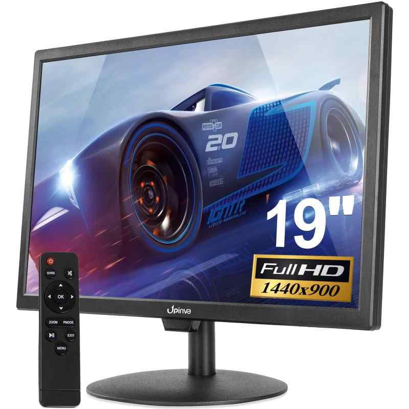 Upinva 19インチ 監視システム用 液晶モニター｜1440x900 HD+ 16:10｜BNC優先 多入力(HDMI/VGA/AV/USB)｜内蔵スピーカー｜CCTV/DVR/PC/ゲーム機兼用｜ビジョンストア