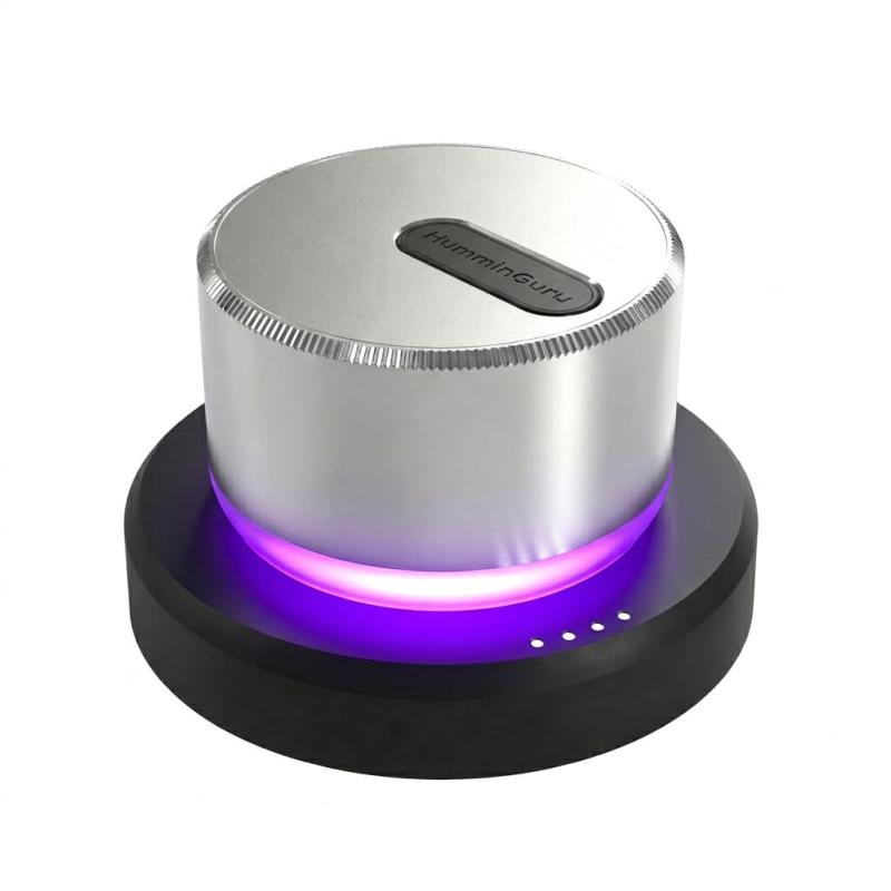 HumminGuru LUMI レコードウェイトスタビライザー＆ターンテーブルスピードテスター | 33/45/78RPMストロボディスク＆ライト | 300g LPアルミウェイトクランプ | 9色LEDアンビエントライトランプ | 自｜ビジョンストア 20,369円