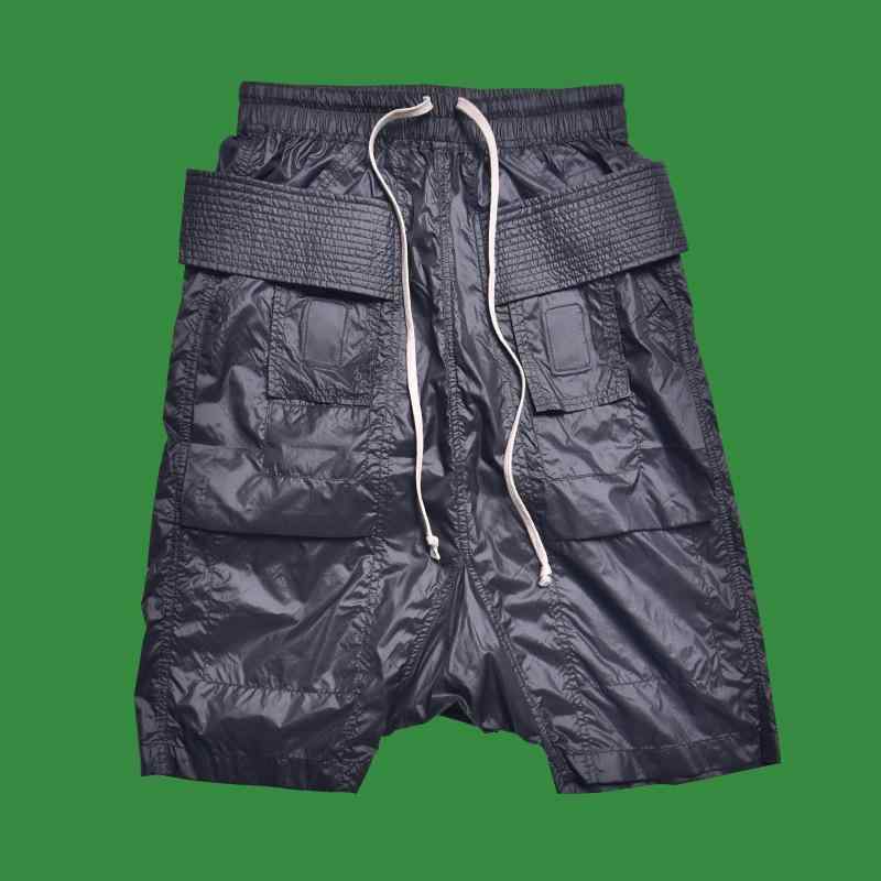 ハーフパンツ メンズ 五分丈 ショートパンツ 短パン ボトムス ナイロン 超薄型 超軽量 通気性 速乾性 伸縮性 ストリート ファッション ダーク系 運動 スポーツ カジュアル 普段使い ブラック 黒|ビジョンストア