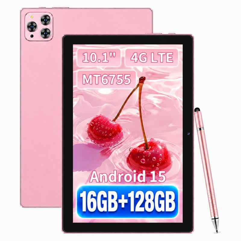 BINTEC Android タブレットPC 10.1インチ 16GB RAM 128GB ROM 1TB TF拡張 8コアCPU IPS画面 6000mAh Wi-Fiモデル Bluetooth GPS タッチペン付き tablet 動画視聴 オンライ|ビジョンストア