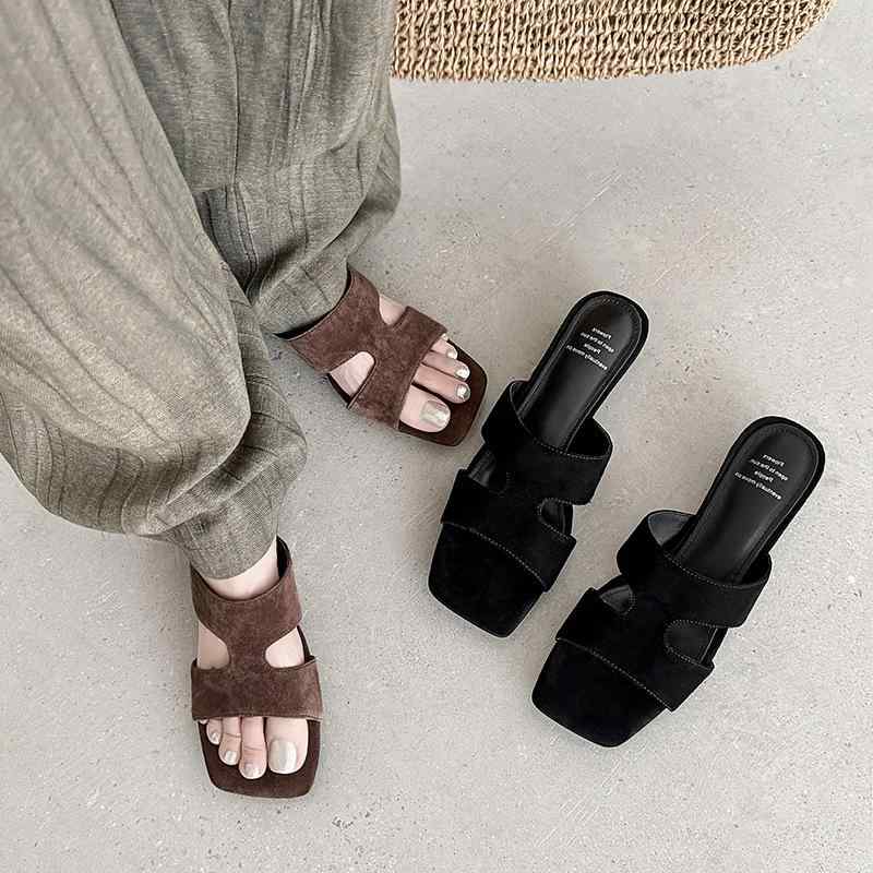 サンダル レディース ミュール ぺたんこ スリッパ つっかけ 外履き 室内履き ビーチサンダル フラットサンダル ローヒール 2.5cm 軽い 軽量 滑り止め 履きやすい 歩きやすい 痛くない 疲れにくい カジュアル シンプル ローマ風 韓国風 涼しい ｜ビジョンストア