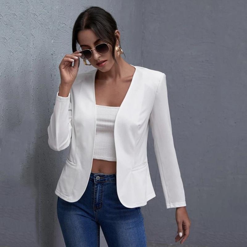 テーラードジャケット レディース アウター ショート丈 レトロ カジュアル 無地 秋冬 ヴィンテージ風 欧米風 通勤 通学 お出かけ|ビジョンストア