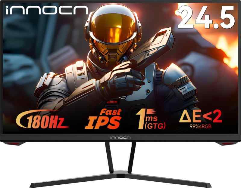 INNOCN ゲーミングモニター 24.5インチ 200Hz IPS 1ms(GTG) フルHD 非光沢 フレームレス PS5/Xbox対応 Adaptive-Sync VESA100×100 HDMI2.0/DP1.4接続 25G2G|ビジョンストア