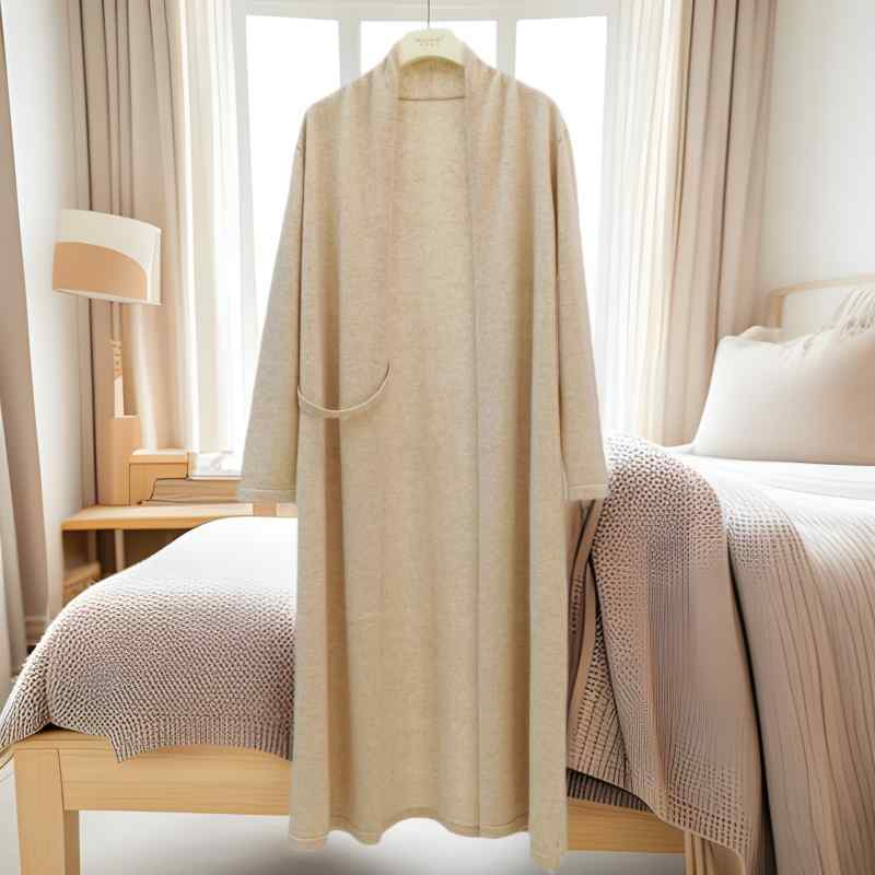 カーディガン レディース 秋 冬 秋冬 カシミヤ ニット 長袖 羽織り アウター 紐付き 巻き編み ラフ ルーズ ロング丈 カジュアル シンプル リラックス 無地 大人 きれいめ 上品 柔らかい 防寒 重ね着 レイヤード オールシーズン 普段使い 通勤 ｜ビジョンストア