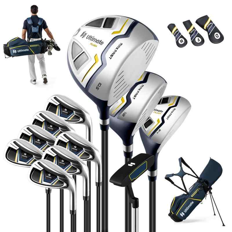 【楽天市場】Giantex ゴルフクラブセット メンズ クラブ11本 Rフレックス 右利き キャディバッグ付き フードカバー付き クラブの ...