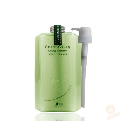 全品ポイント2倍！ニューウェイジャパン グラングリーン ナチュラル トリートメント 560g (ヘアケア treatment オーガニックハーブ うるおい成分 乾燥対策 シアバター )