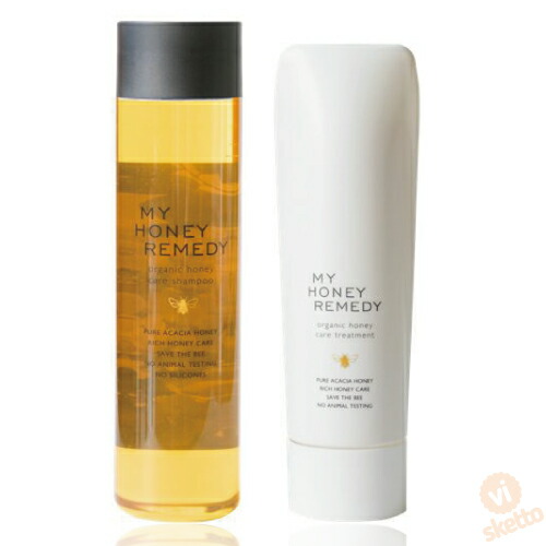 [ポイント5倍] [set] マイハニーレメディー ハニーケアシャンプー 250ml ＆ トリートメント 190g【MY HONEY REMEDY】( 美容室/美容院/サロン専売/シャンプー/ヘアケア/蜂蜜/はちみつ/ハチミツ/マヌカハニー/オーガニック) vis527