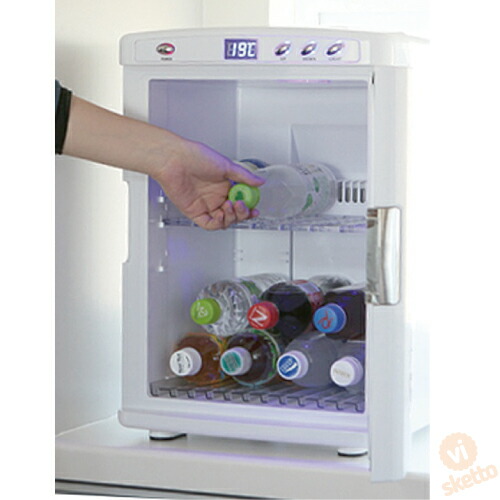 ポータブル保冷温庫 XHC25 ホワイト ピ保冷温庫 ディスプレー型 店舗 AC パーティ DC 車載可 キャンプ 保証付 イベント 山籠り