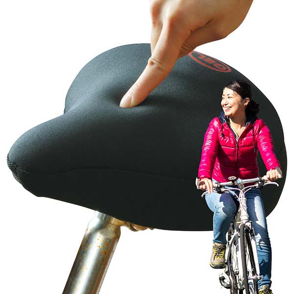 お尻が痛くならない！エルゴノミック自転車クッション 黒 1317059_01.jpg