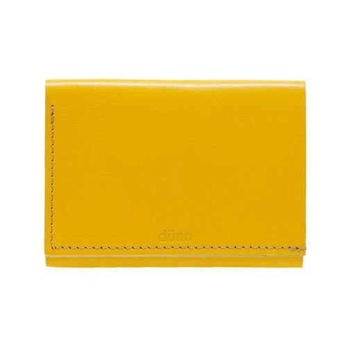 国産レザー デュン dunn 3wings wallet 手のひらサイズの三つ折財布 イエロー DTW05 【メール便】｜ビタミンバスケット