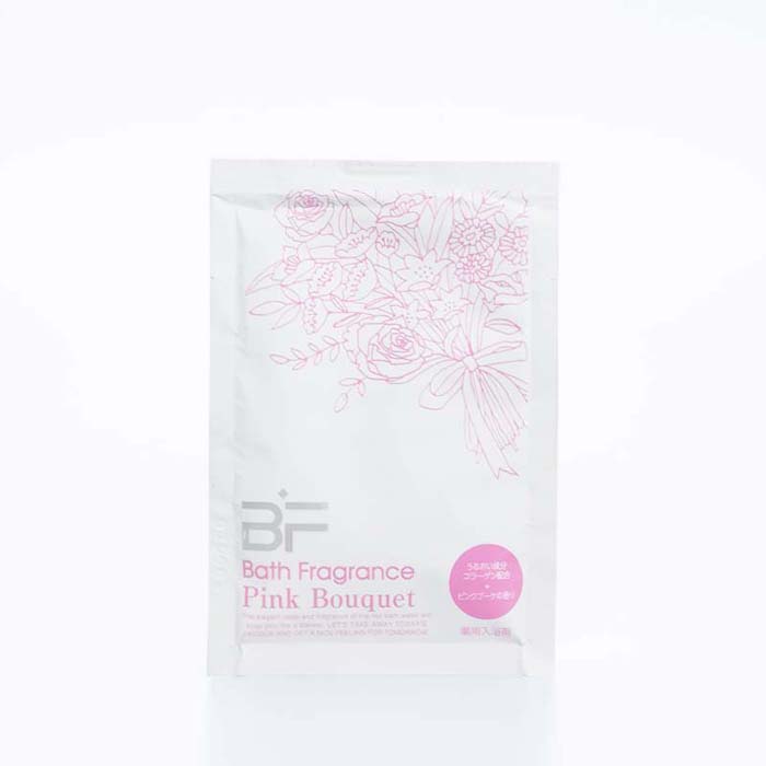 【SG】 500個セット 薬用入浴剤 バスフレグランス ピンクブーケ /日本製 sangobath｜ビタミンバスケット