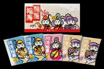 【SG】 300個書き割り 薬用浴する剤 開運福寿 招福の湯差し上げ物書き割り(5P入)／日本製