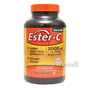 エスターC 1000mg 90カプセル吸収率を考えて進化した特許取得ビタミンC！純水製法でつくられたお腹にやさしい中性タイプ