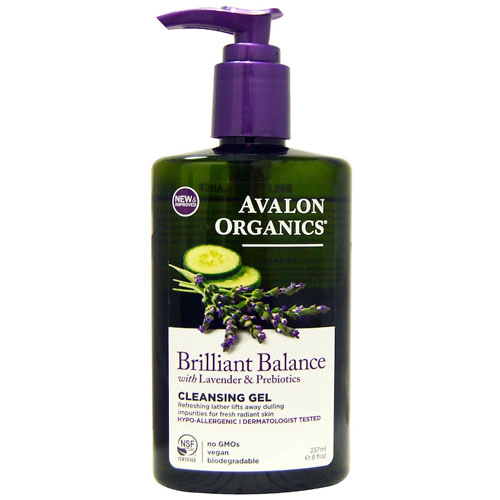 アバロンオーガニクス（Avalon Organics） ブリリアントバランス クレンジングジェル 237ml汚れを引き起こす不純物や死んだ表皮を洗い流します。ラベンダーとプレバイオティクス、キュウリ配合。肌のバランスを保ち健康をサポート。化粧落とし（メイク落とし）