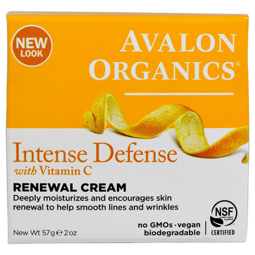 アバロンオーガニクス（Avalon Organics） ビタミンC リニューアルクリーム 57gビタミンCによる徹底防御。肌を若返らせ活力を与える保湿クリーム。さらっとしてベタつかず、ハリのある肌へ。オレンジの香り
