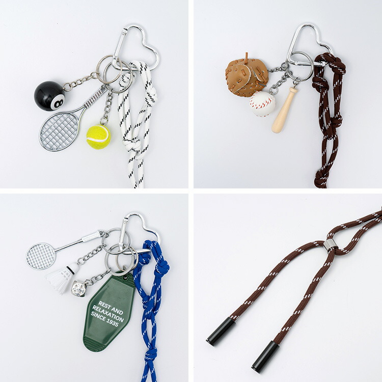 バッグチャーム パラコード ストラップ かわいい 部活