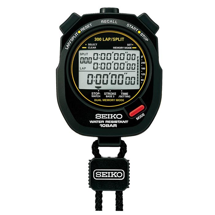 セイコー メンズ レディース スイミングマスター スポーツ用具 ストップウォッチ 水泳 ブラック 黒 送料無料 SEIKO SVAS009｜バイタライザー