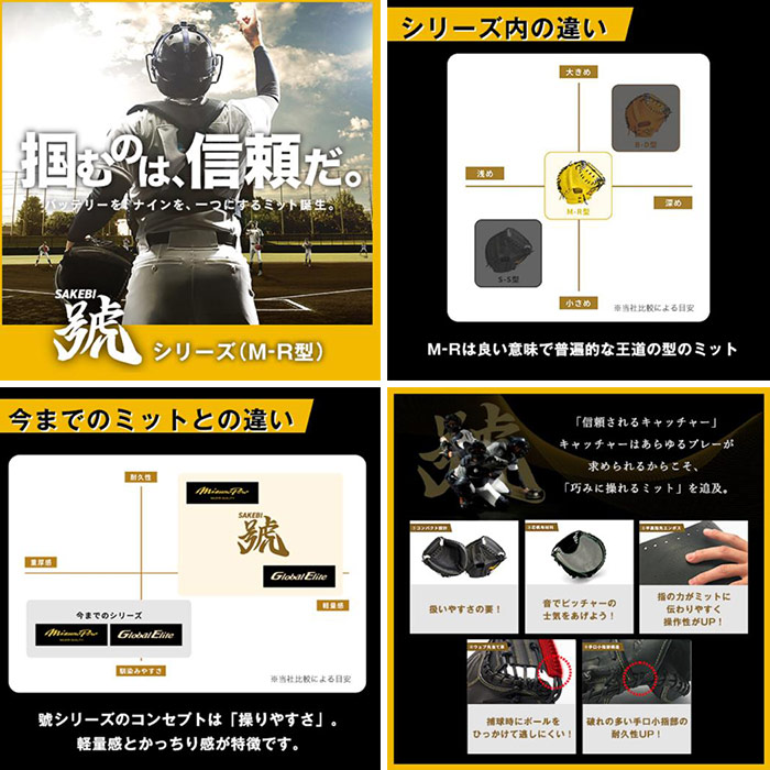 軟式用 ミズノ メンズ 軟式グラブ キャッチャーグローブ M-R型